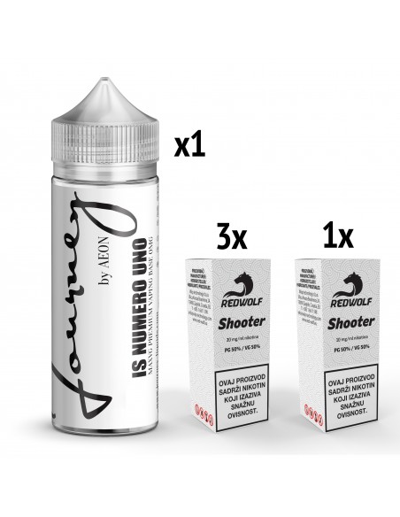DIY set 6mg - 1x 100mg zero nic VG base + 3x 10ml 20mg + 1x 10ml 10mg nic booster